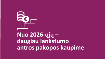 Antros pakopos pensijų kaupime &ndash; daugiau lankstumo: kas laukia nuo 2026 metų?