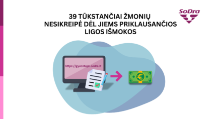 Ligos i&scaron;moka neskiriama be pra&scaron;ymo: &bdquo;Sodra&ldquo; i&scaron;siuntė priminimus 39 tūkstančiams žmonių