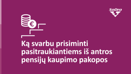 Nuo pra&scaron;ymo iki gautos sumos: ką svarbu prisiminti pasitraukiantiems i&scaron; antros pensijų kaupimo pakopos