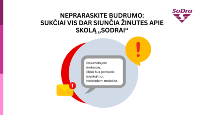 Nepraraskite budrumo: sukčiai vis dar siunčia žinutes apie skolą „Sodrai“